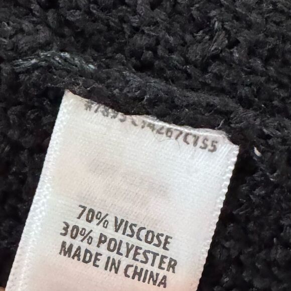 St. John Black White Knit Open Cardigan Sweater M - Picture 6 of 7